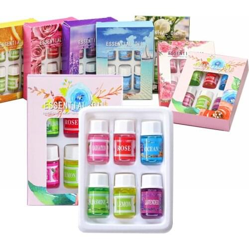 Oil Natural Essential Oil For Aroma Diffuser Humidifier Fragrance Aromatherapy Spa Skin Care Bath Beauty Body 6pcs/set
