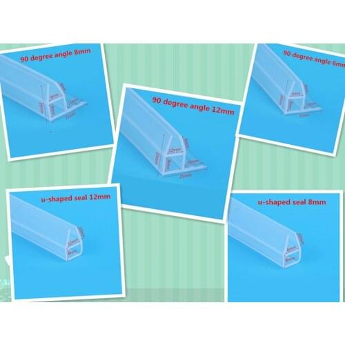 Custom Made Silicone Draught Excluder 6 -12mm Thick Glass Screen Door Window Seal Weather Strip Draft Stopper Sealing Strip 2m