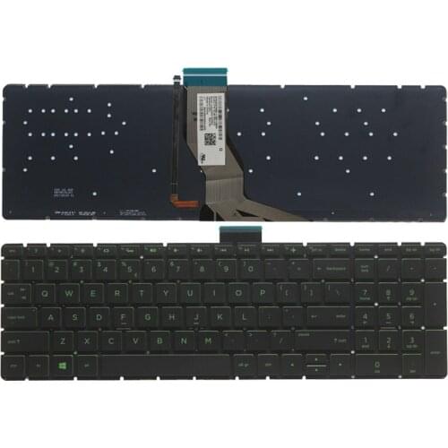 US Backlit laptop keyboard for HP 15-bs191OD 15-bs192OD 15-bs193OD 15-bs194OD Black/Fuchsia/Green