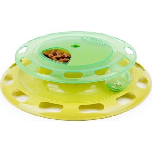 Flying Discs Cat Toy Music Play Can Be Rotated Disc Toys For Cats Plastic Fabric Best Gift to Your Small Pets Dog Cat Toys