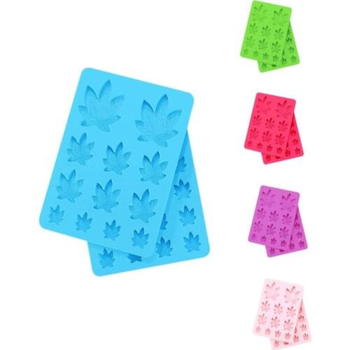 HOT-2 Pack Gummy Leaf Silicone Candy Mold, Chocolate Gummy Ice-Cube Molds
