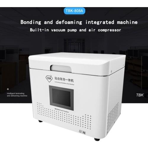 TBK vacuum bonding machine with air compressor, laminating defoaming bubbles and pressing heating for mobile phone lcd screen