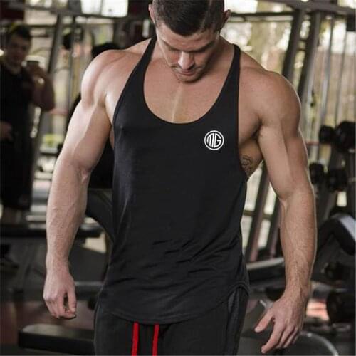 Muscleguys Brand Clothing fitness Bodybuilding Racerback Tank Tops Men Fitness Sleeveless Vest Cotton Singlets Gyms Muscle Shirt