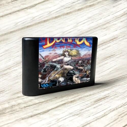 Dahna - Megami Tanjou - Japan Label Flashkit MD Electroless Gold PCB Card for Sega Genesis Megadrive Video Game Console