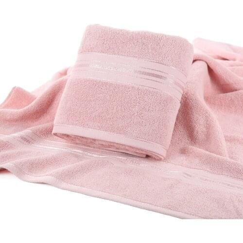 Drop Shipping 2PC/Set 100% Cotton Towel Set 1pc bath towel and 1pc face towel Bathroom Towel Travel Sports Solid Towels