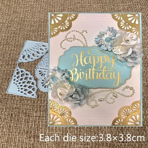 New Design Craft Metal Cutting Dies 4pcs corner edge lace board line Scrapbooking DIY Album Paper Card Craft Embossing Die Cuts