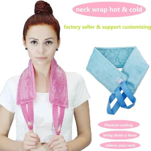Neck Ice Pack Cooling Gel Neck Wrap with Soft Plush Hot Cold Pack Gel Bead Ice Pack for Neck Shoulder Pain Relief Wholesale