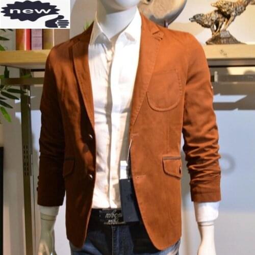 Autumn Mens Blazers Business Casual Suit Jacket Slim Fit Long Sleeve Single Breasted Outerwear Fashion Classic Blazer