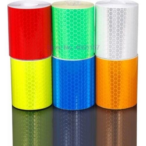 By DHL 100pcs 5cm x 3m Bicycle Reflector Sticker Bike Bicycle Sticker Cycling Wheel Rim Reflective Stickers Reflective Film