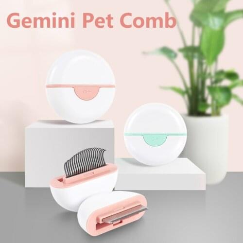 Pet Comb Stainless Steel Needle Comb For Dogs Dual-Purpose Hair Removal Comb Knot-Opening Comb For Cats Cleaning Supplies