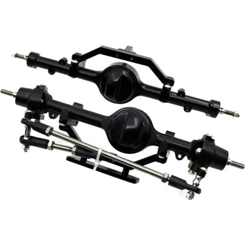 Aluminum Alloy Front and Rear Axle Complete Set CNC Machined for RC4WD D90 Yota II RC Rock Crawler Car