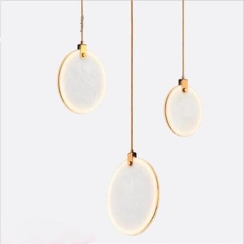 Foyer Marble Led Pendant Light Post-modern Dining Room Bar Wedding Decor Designer Suspension 1833