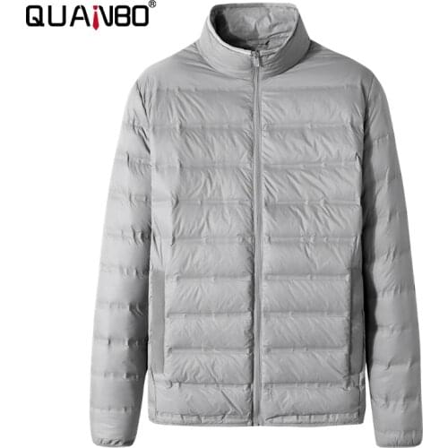 Plus Size 5XL 7XL 8XL Mens Down Jacket 2020 New Autumn Winter Lightweight Stand Collar Down Jacket Brand Clothing