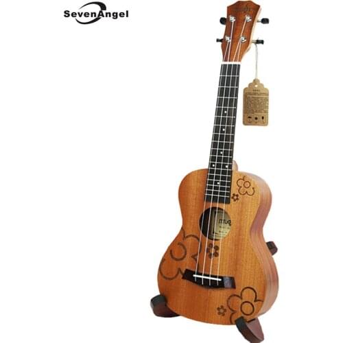 SevenAngel 23" Ukulele Concert Acoustic Mini guitar Rosewood Fretboard Uke 4 strings Sapele Electric Ukelele Built in Pickup EQ