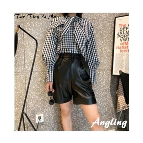 Top brand New Fashion 2020 Genuine Real Sheep Leather Shorts G2 high quality