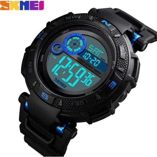 SKMEI Fashion Outdoor Sports LED Digital Watches Mens Luxury Brand Countdown Army Military Waterproof Clock relogio masculino