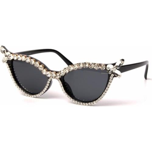 Vintage Sunglasses Women Cat Eye Luxury Brand Designer Sun Glasses Rhinestone Retro Small ladies Sunglasses Eyewear oculos