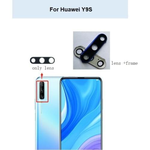 2/PCS New Back Camera Glass Lens For Huawei Y9S Rear Camera Glass With Frame Glue For Huawei P Smart Pro 2019