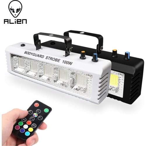 ALIEN RGB White DJ Disco Strobe Lights 40W 60W 80W 100W Remote Control Sound Flash Party Wedding Holiday Stage Lighting Effect
