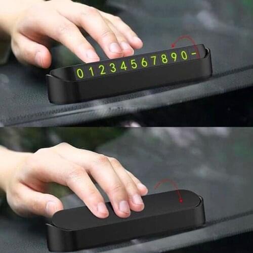 Luminous Car Temporary Parking Card Sticker Phone Number Card Plate FOR Volkswagen POLO b6 golf 4 5 6 7 vw Tiguan Jetta car