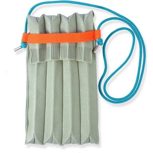 Female Organ Bag Designer Chic Stitching Contrast Wool Knitted Fold Design Shoulder casual phone bag small Shopper Handbag Women