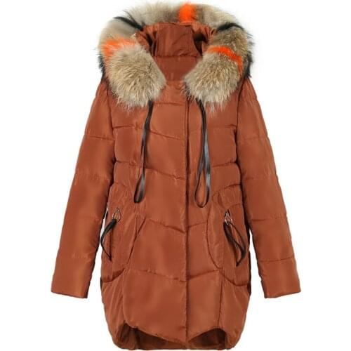 Fad winter women long jacket solid slim parka mujer Korean style plus size hooded fur collar thick outwear womens winter coat