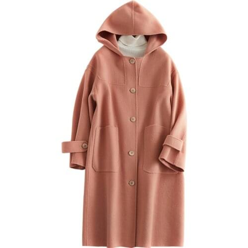 100% Wool Coat Female Autumn Winter Jacket Double Side Woolen Coats and Jackets Women Korean Outwear MY4092