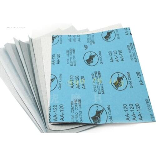 10 pcs Silicon Carbide Wet & Dry Waterproof Sandpaper Abrasive Sanding Paper Grit 120#~1000# Remove Rust Tools Free Shipping