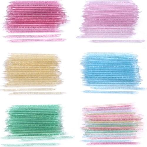 100Pcs/Bag Point Drill Stick Reusable Safe PS Oblique Head Nail Faux Crystal Stick for Nail дизайн для ногтей