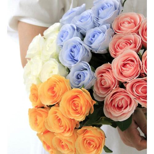 8pcs Rose Pink Silk Peony Artificial Flowers Bouquet Cheap Fake Flowers for Home Wedding Decoration indoor Wedding Bride Holding