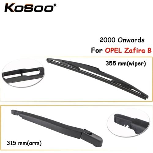 KOSOO Auto Rear Car Wiper Blade For OPEL Zafira B,355mm 2000 Onwards Rear Window Windshield Wiper Blades Arm,Car Accessories