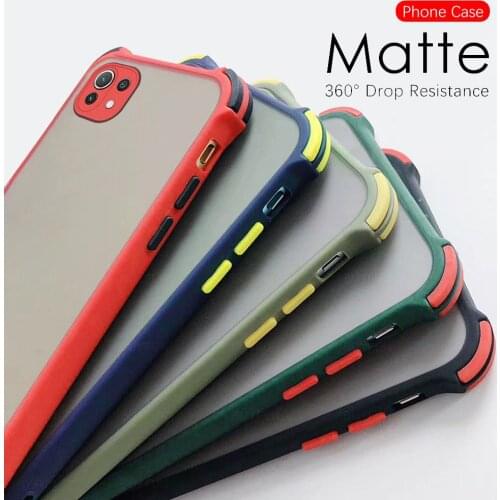 For Xiaomi 11 Lite Case Skin Feel Matte Phone Cover Xiomi Mi 11 Light 5G 4G Mi11 11Lite Silicone Frame Camera Shockproof Coque