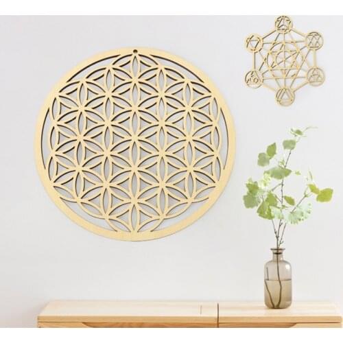 Wooden Hanging Pendant Tree Of Life Crafts Geometric Pattern Meditation Home Decorations Christmas Party Ornaments Wall Decor