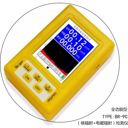 Nuclear radiation detector/electromagnetic radiation teste