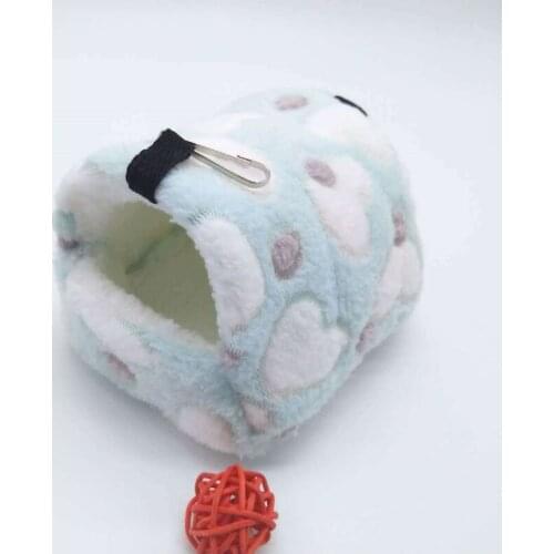 5Pcs Pet Hamster Hammock Cage Winter Warm House Plush Soft Hanging Bed for Hamster Squirrel Little Mouse Mini Animal Living Nest