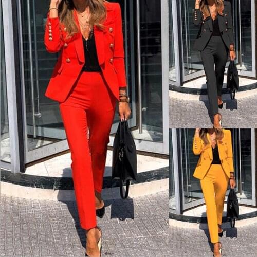 JIASHIYU Women's Trouser Suits With A Jacket