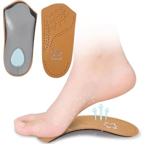KD31 Leather Shoes Inserts Insoles Arch Orthopedic Leather Sneaker Insoles Men Women Steunzolen Schuheinlagen Palmilhas Zooltjes