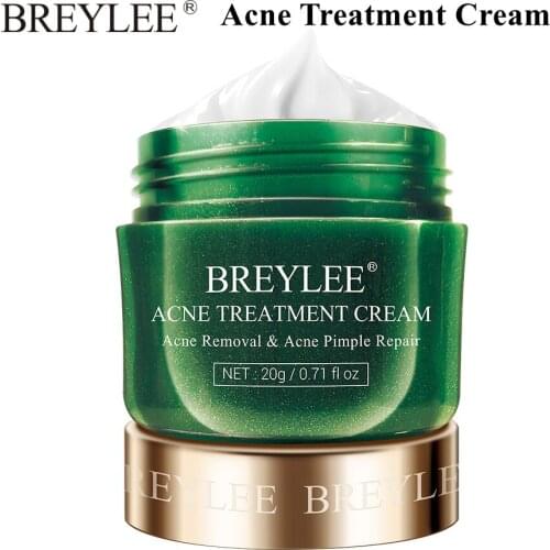 BREYLEE Acne Facial Cream Anti-cne Anti-acne Oil-control Calm Shrink Pore Moisturizing Facial Treatment Refreshing Not Greasy20g