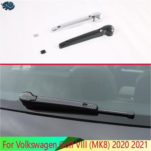 For Volkswagen Golf VIII (MK8) 2020 2021 ABS Chrome Rear Window Wiper Arm Blade Cover Trim Overlay Nozzle Molding Garnish