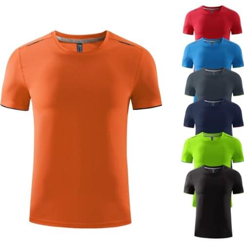 Plus size 6XL t shirt mens creative simple round neck quick-drying breathable t shirt Mens summer Gym Training Running Sports