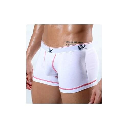Mens Underwear WJ Cotton Low-waisted U Convex Design Sexy Soft Underpants Boxer for A Week