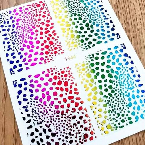 Newest 1344 laser 3D nail sticker back glue nail decals Japan Korea type DIY decoration for nail tips