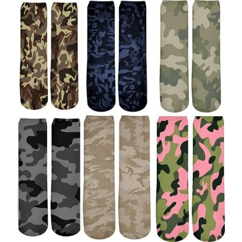 Plstar Cosmos Newfashion New Style Camouflage Art 3DPrinted Gift Men/Women Unisex Unique Funny Long Socks High Stocking Style-2