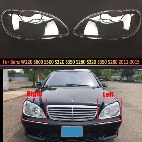 Headlight Lens For Mercedes-Benz W220 S600 S500 S320 S350 S280 1998~2005 Headlamp Cover Car Replacement Front Head Auto Shell