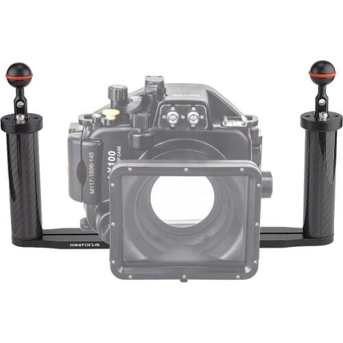 Floating Dual Ball Arm Underwater Photography Diving Camera Tray Double Handle Built-in Carbon Fiber Buoyancy Float arm System