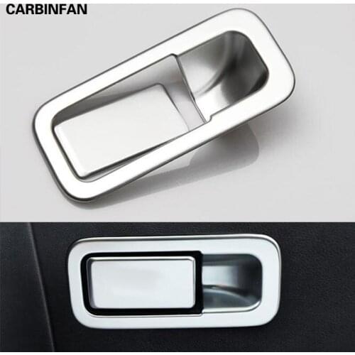 FIT FOR 2017- KIA SPORTAGE CHROME INTERIOR GLOVE BOX BOARD DOOR HANDLE COVER TRIM OVERLAY CENTER CONSOLE BEZEL FRAME Sticker