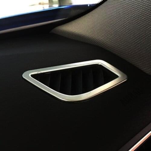 Fit For BMW 3 Series 2016 2pcs Chrome Inner Center Console Upper Air Conditioning AC Vent Outlet Cover Trim Interior Accessories