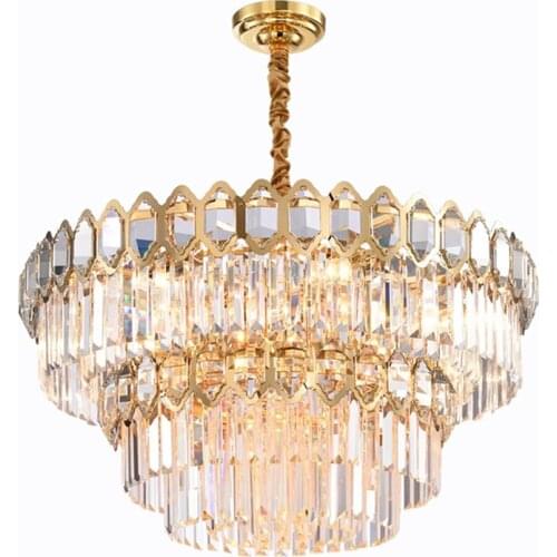 Manggic Modern Crystal Chandelier Living Dining Lighting Luxury villa Round Gold Crystal Lamps New Design Led Home Lighting