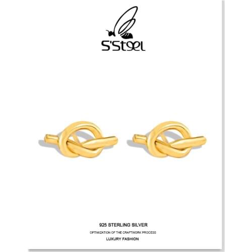 SSTEEL Irregular Stud Earrings For Women 925 Sterling Silver Earring Minimalist Fashion Party Earings Bijoux Femme Jewellery