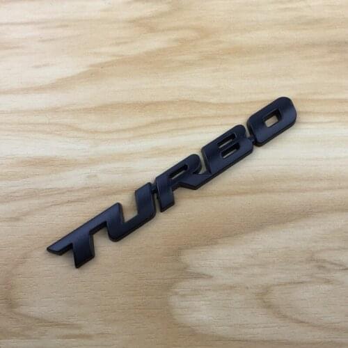 'Turbo' Emblem Car Side Stripe Badge Sticker universal Black 2016 NEW